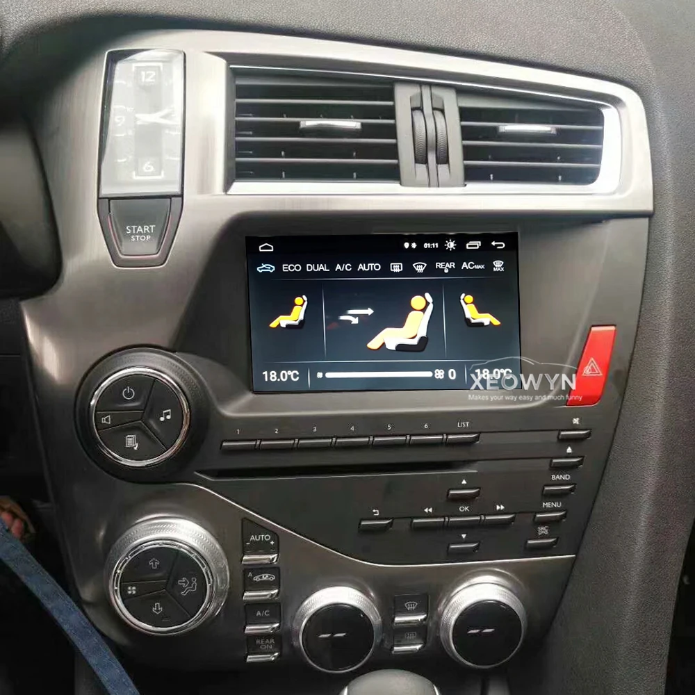 Octa core android 10.0 Car radio Player for Citroen DS5 with Radio GPS BT Mirror link WiFi rear video DVR Carplay