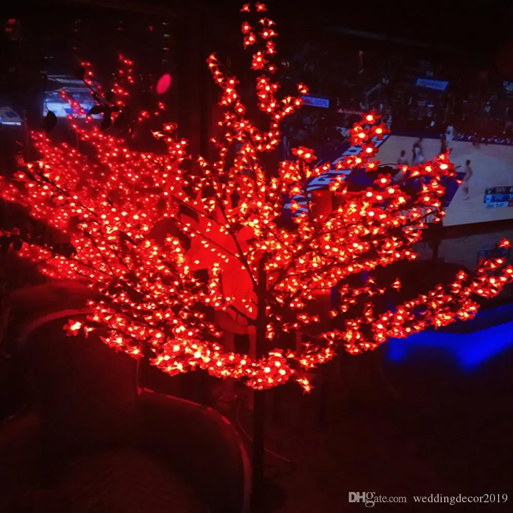 Блестящий LEDCherry Blossom Рождественская елка освещение водонепроницаемый садовый пейзаж украшение лампа для свадебной вечеринки рождественские принадлежности