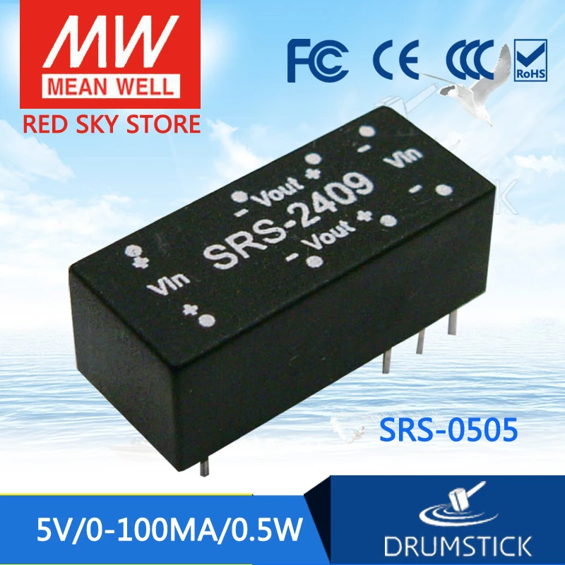 

MEAN WELL SRS 0.5W meanwell 5V0.1A 9V0.056A 12V0.042A 15V0.034A DC-DC Regulated Single Output Converter