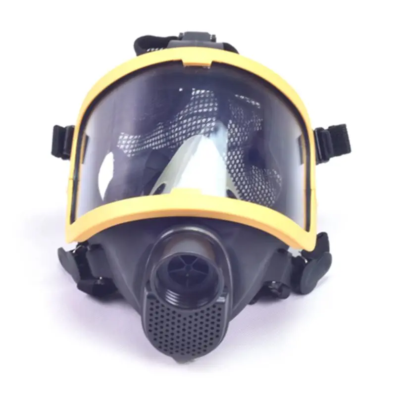 1Set Electric Supplied Air Fed Full Face Gas Mask Constant Flow Respirator System Device Breathing Tube Adjustable Mask - Famidy.com