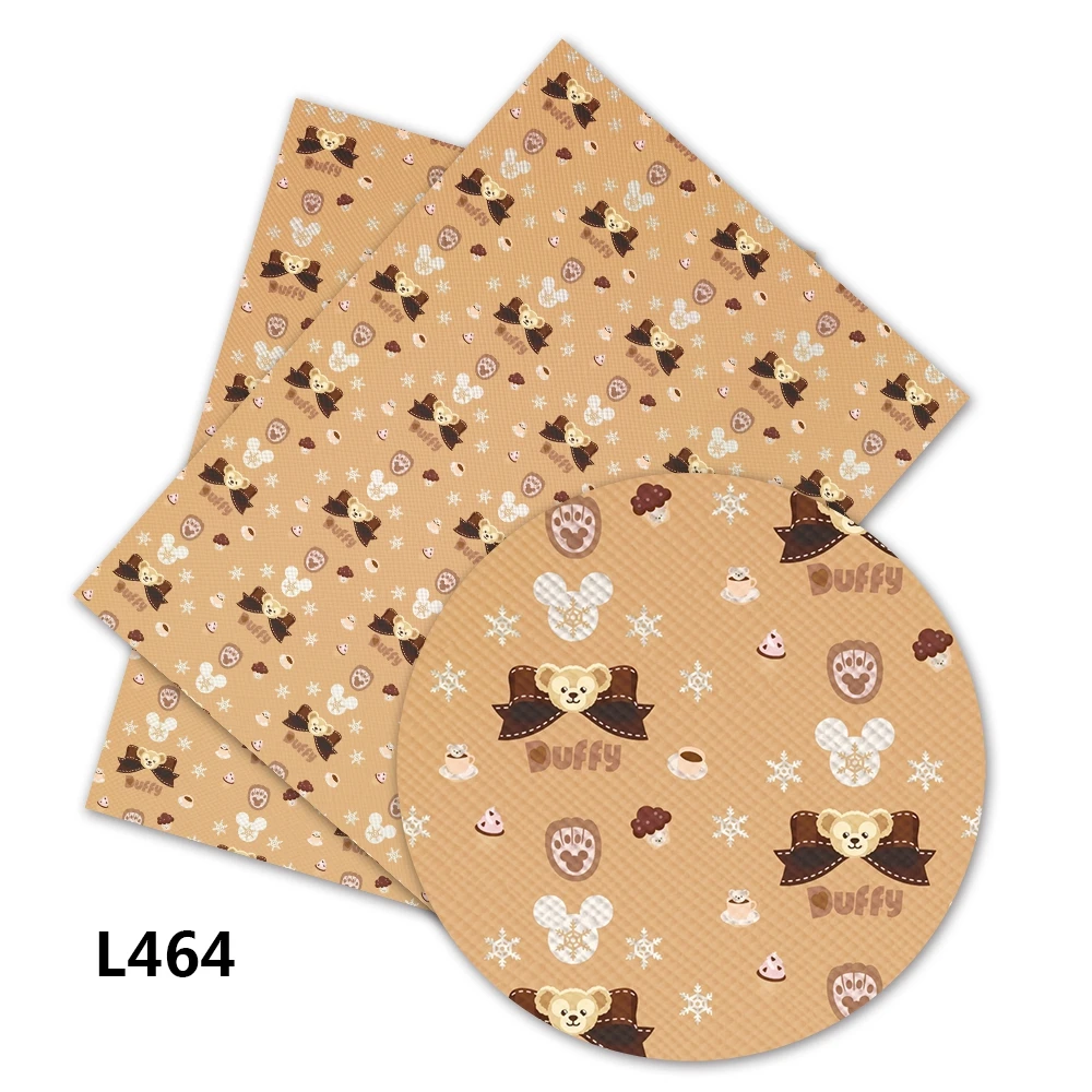 30x136cm 30x136 см Duffy Bear, искусственная синтетическая кожа, тканевый лист для рукоделия, домашний текстиль, сделай сам, бант для волос, ремесло, кошелек, изготовление обоев - Цвет: 30x136cm