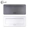 COSWALL Zinc Alloy Faceplate Soft POP-UP 2 EU Power Socket Dual USB Charge Port Office Table Outlet Matte Black / Silver Cover ► Photo 3/5