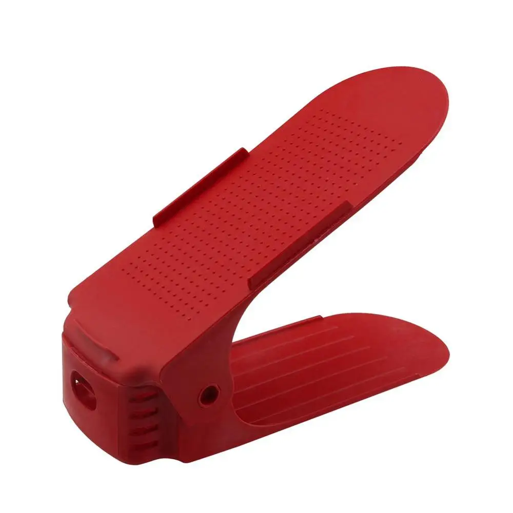 Светло-зеленый Dubbele Schoenenrek Verstelbare тапочки-органайзер Schoenen Scherm Schoen Houder Opslag Stand Space Saver Thuis organizeren - Цвет: Светло-зеленый