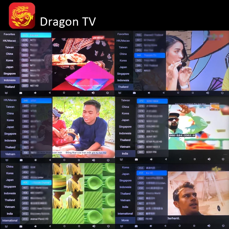 Dragon tv дилер Смарт Android tv Box и 2 года бесплатно IP tv 500+ прямые каналы 3000 VOD китайская Азия IP tv подписка tv Smart
