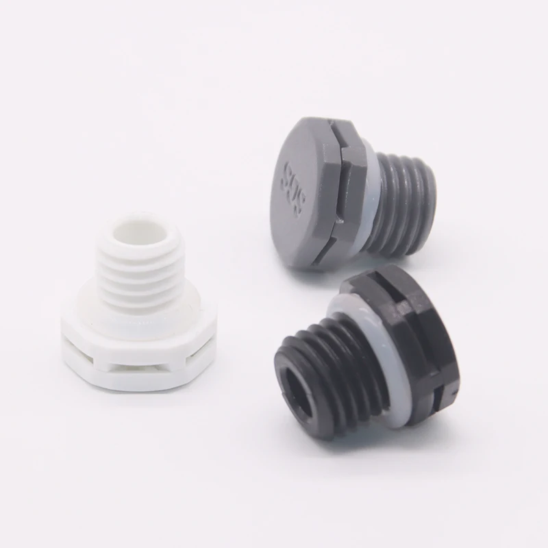 10Pcs M20*1.5 Nylon Waterproof Air Vent Valve Screw In Protective Vent Plug E-PTFE Plastic Breather Valve