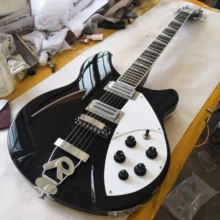 6 струнная электрогитара, Ricken 360 электрогитара, черная краска тела с точка инкрустация грифа