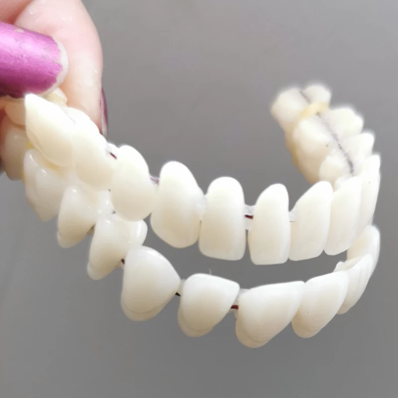 28pcsset Resin false teeth dentures Temporary fake Tooth Upper lower removable dental veneers dentadura postiza completa teeth whitening (11)