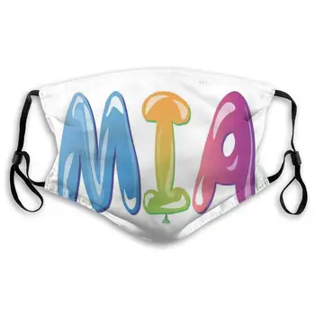 

Mouth Mask,Sanitary Mask,Protection From Dust, Ash,Pollen Face Masks Female Name Design With Ancient Origins Colorful Festive