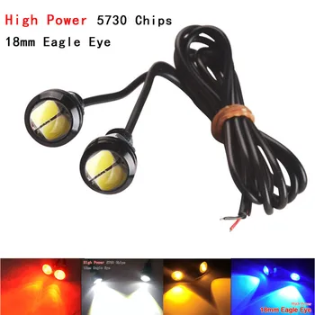 

2PCS LED Eagle Eye White Daytime Running DRL Backup Light Fog Auto 12V 18MM 9W White Red Blue Amber Yellow