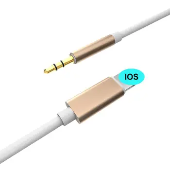 

1m Audio Cables for Lightning 3.5 Car AUX Speaker Headphone Cable for iphone 6 6s 7 7s 8 Plus X Wire ios 11 12 System