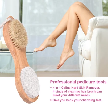 

1Pcs 4 in 1 Callus Hard Skin Remover 2-Sided Wooden Foot File Foot Care Grinder Callus Remover Foot Pedicure Foot Shaver Kit