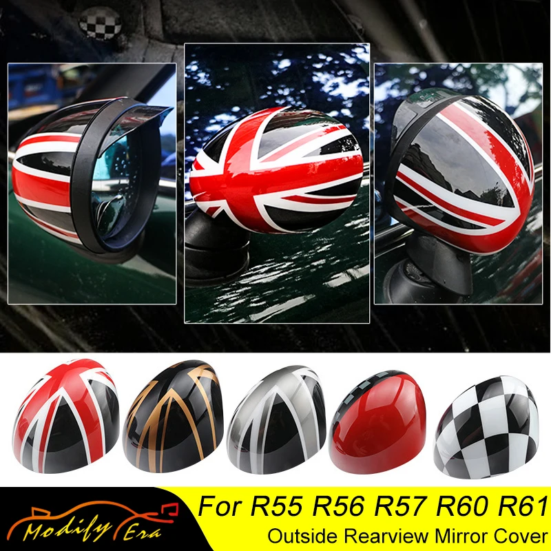 Car-styling Door Rear View Mirror Covers Stickers for Mini Cooper S JCW Clubman Countryman Paceman R55 R56 R57 R60 R61