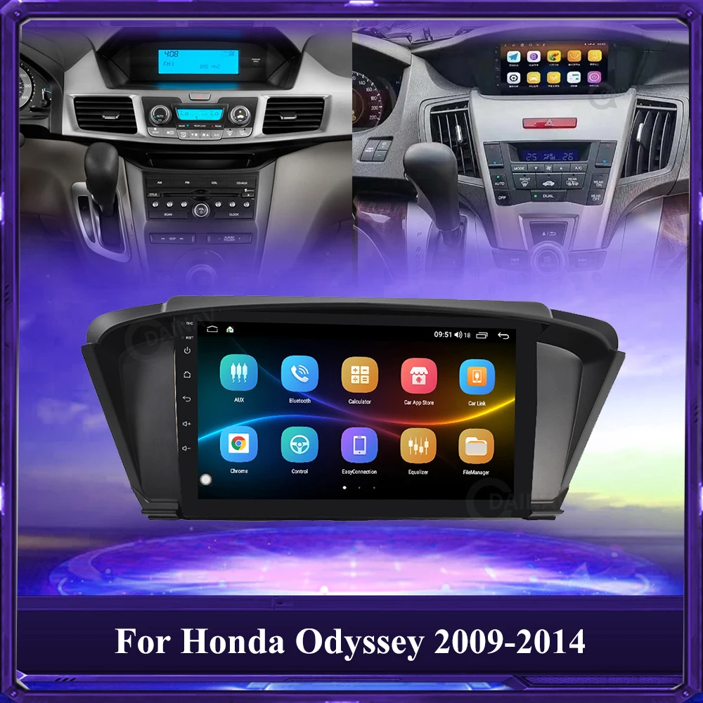 360 camera Car 2 Din Radio Touch Screen GPS Navigation For Honda