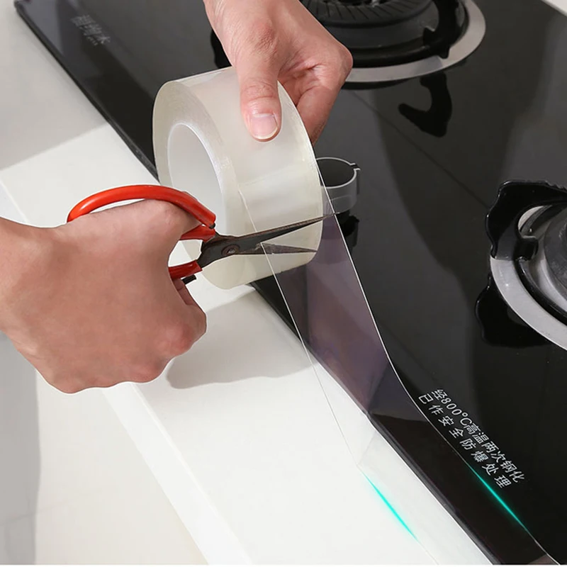 Kitchen Sink Waterproof Mildew Self-adhesive Transparent Tape Nano Tape Bathroom Gap Strip Self-adhesive Pool Water Seal bath sealing tape waterproof tape shower sealing tape waterproof sealing tape sealing tape adhesive seal strip