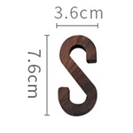 Black Walnut Wall English Alphabet Numbers Combination House Cafe Bar DIY Adhesive Wooden Decoration Letters Numbes S