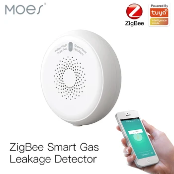 

Smart ZigBee Gas Leakage Detector Combustible Sensor Tuya Smart Home Security Alarm System Smart Life Tuya App Compatible Remote