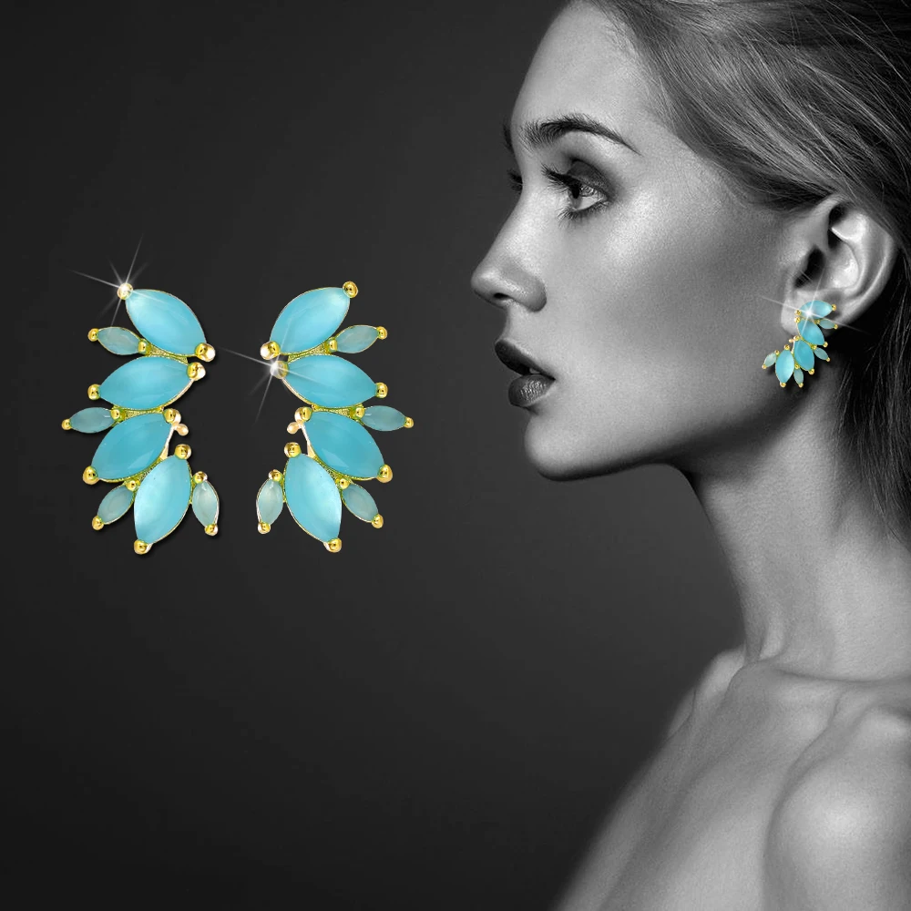 Модные женские серьги-гвоздики из нержавеющей стали, стразы, аксессуары из кубического циркония, элегантный подарок на вечерние и Свадебные торжества