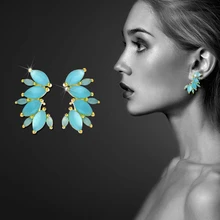 Модные женские серьги-гвоздики из нержавеющей стали, стразы, аксессуары из кубического циркония, элегантный подарок на вечерние и Свадебные торжества