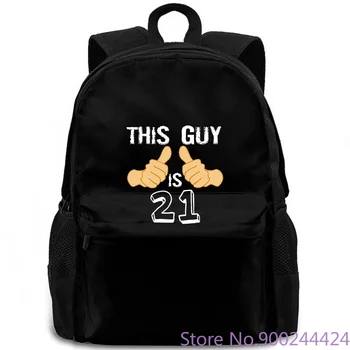 

Funny 21st Birthday - This Guy Is 21 Classic Men Round Collar Fashion backpack