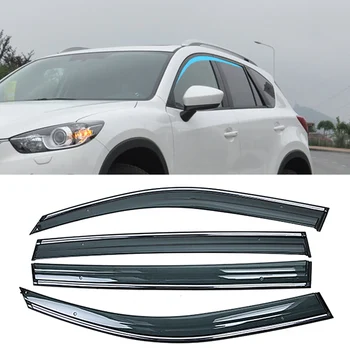 

For MAZDA CX-5 2011-2016 Car Window Sun Rain Shade Visors Shield Shelter Protector Cover Trim Frame Sticker