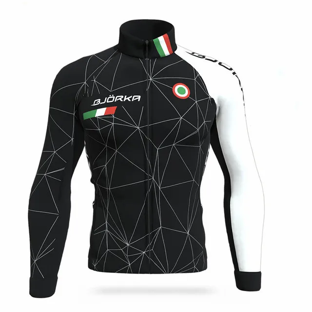 2021 Winter Bjorka Cycling Jersey Set Thermal Fleece Jacket Bicycle Long Sleeve Cashmere Bib Pants Suit Maillot Ciclismo Hombre 21