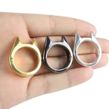 

2pcs Self Defense Ring Personal Defense Weapons Men Women Survival Protection Finger Ring Safety Tool Stainless Steel