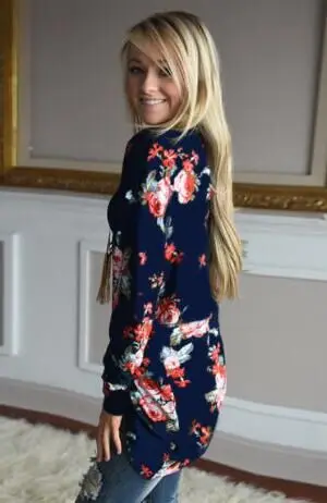 

Irregular Women Floral Cardigans Summer Autumn 2020 Fashion Print Long Sleeve Casual Female Sweater Plus Size 3XL