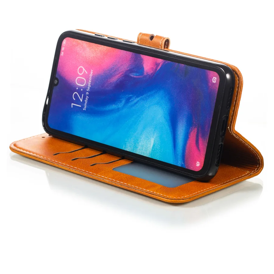 Кожаный чехол книжка с милым котом для Xiaomi Redmi K30 K20 7 Y3 Note 9 7S 8 9T Pro Mi Max3 A3 CC9 E