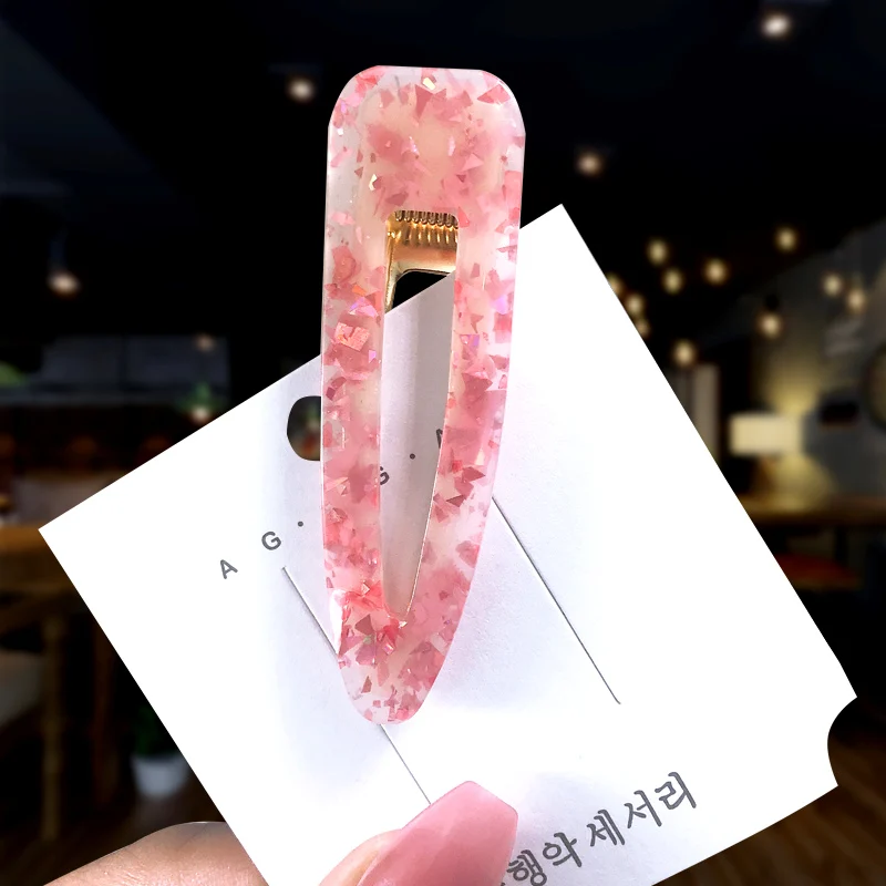 Звездное небо полые заколки для волос для женщин Hairgrip Аксессуары для девочек многоцветный капли воды заколка для волос заколка-пряжка - Цвет: BJXK6