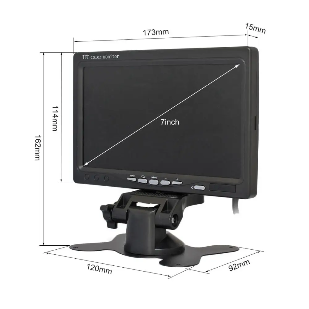 SMALUCK DC 12В 24В 7 дюймовый TFT ЖК монитор 2 x 4pin система ночного видения для автобуса