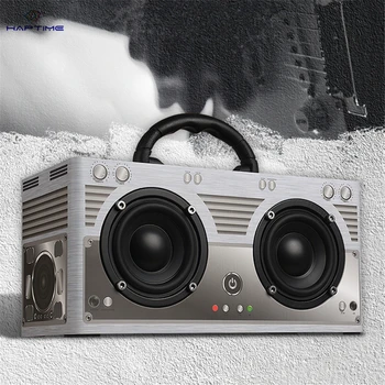 

Retro Wireless Speaker Portable Bluetooth Speaker HD HIFI Stereo Sound Music Center Subwoofer Soundbar Support TF AUX FM Radio