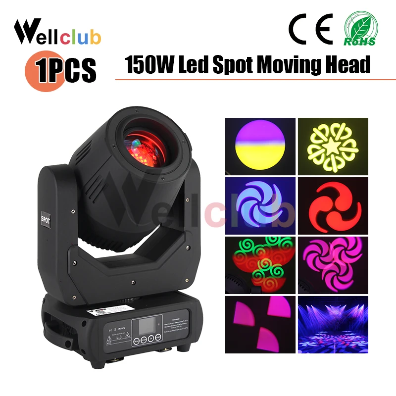 150 Вт Светодиодный DMX gobo Moving Head Точечный светильник Профессиональный Dj диско