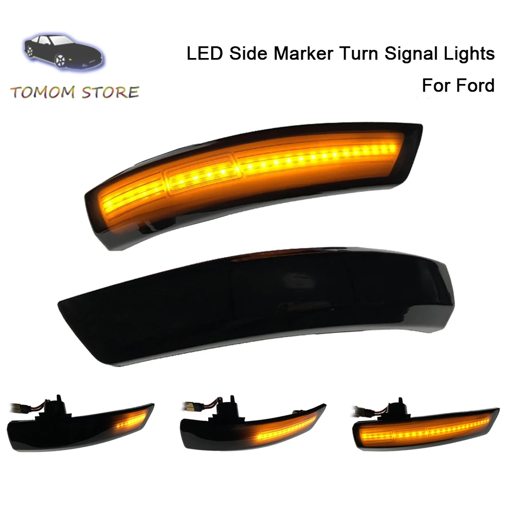 Transformar a Luz do Sinal Luz para Ford Dinâmico Lateral Espelho Retrovisor Indicador Blinker Focus 3 Mk2 Mk3 Mondeo Mk4 2 Pçs Led Asa 9 Lâmpada de sinal