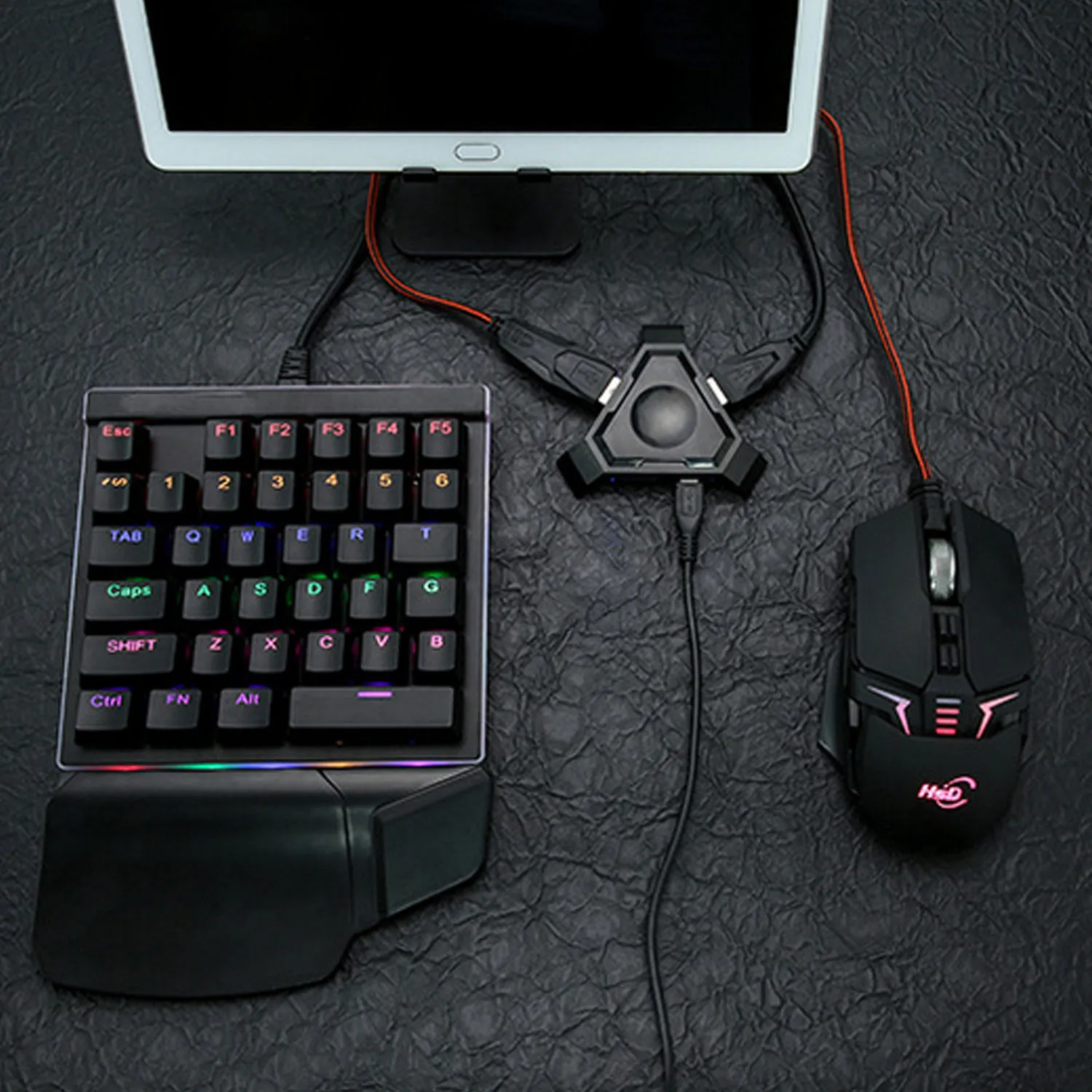

Vococal Wireless Bluetooth Gaming Keyboard Mouse Converter Adapter for Android IOS Phone Tablet PUBG Survival Rules Knives