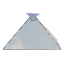 ПЭТ миниатюрный плоский складной 3D проектор видео голограмма Пирамида дисплей универсальный для смартфона