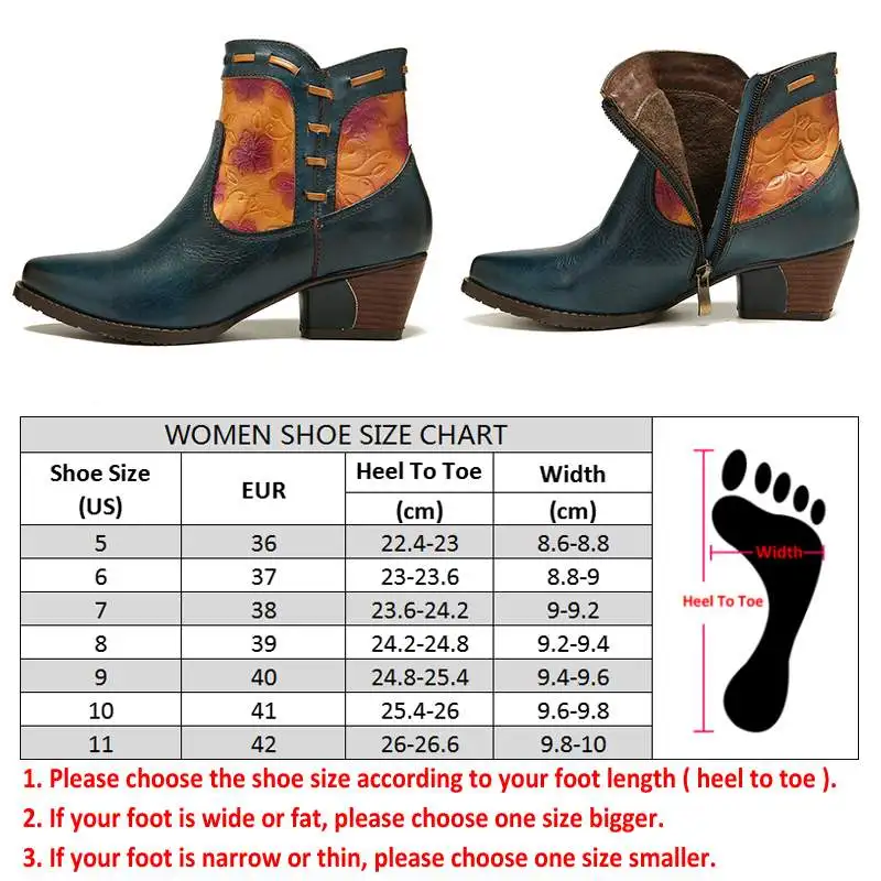 SOCOFY/женские ковбойские ботинки; zapatillas mujer; ботинки из натуральной кожи на низком каблуке в западном стиле с тиснением; женская обувь;