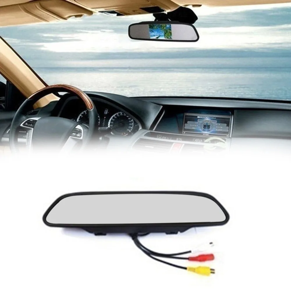 

Car License Plate 7 Infrared Rear-view HD Car Reverse Rearview Camera + 4.3" Inch LCD Mirror Monitor Screen Display Kit