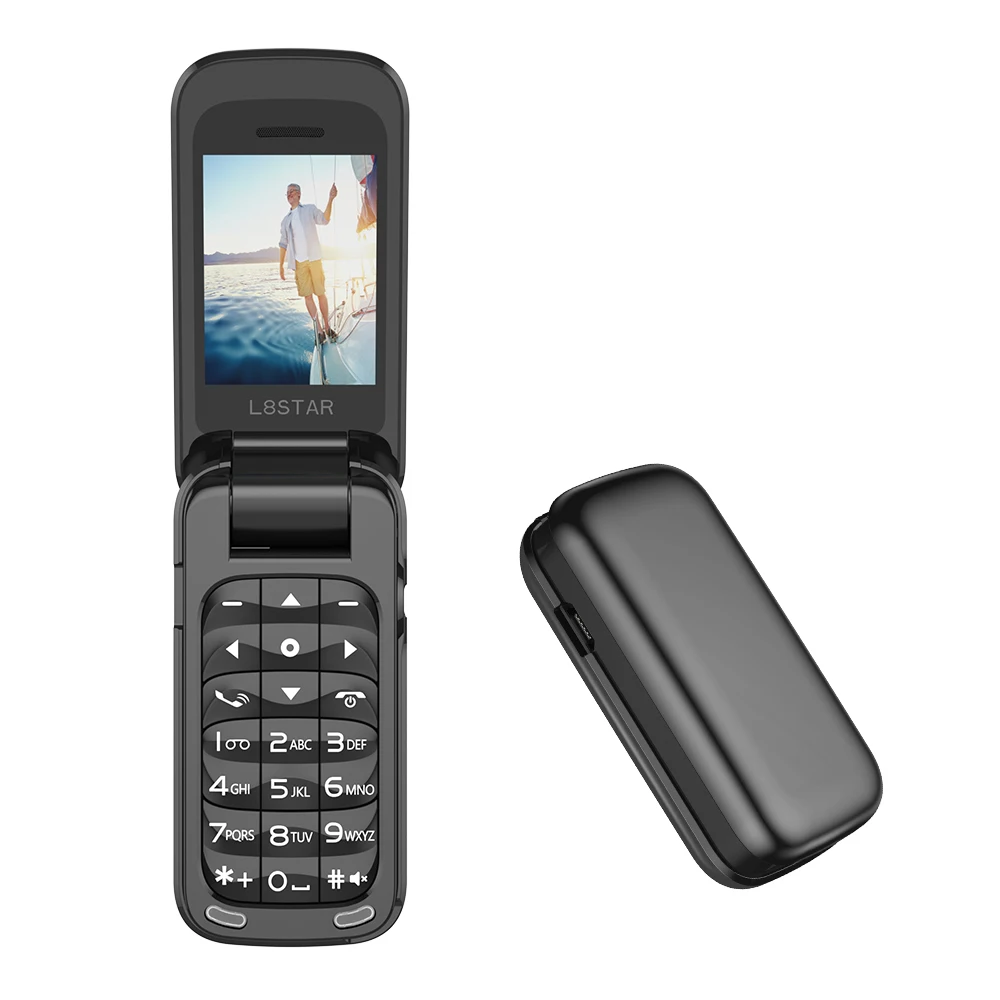 Черный Новинка L8star BM60 мини флип музыкальный телефон Bluetooth циферблат мобильный телефон FM радио волшебный голос 3,5 разъем для наушников Mp3 музыкальный плеер - Цвет: Черный