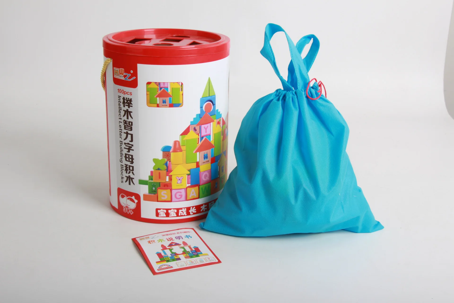 

Building Blocks Educational Toy 100 Tablets with Numbers Barrel Building Blocks Children Early Childhood Educational Wooden Toys