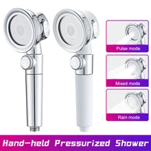 HandhelHigh Pressure d Showerhead Water Saving Shower Set 3Modes Electroplated 300 Nozzles Rain Shower Head Bathroom Accessories