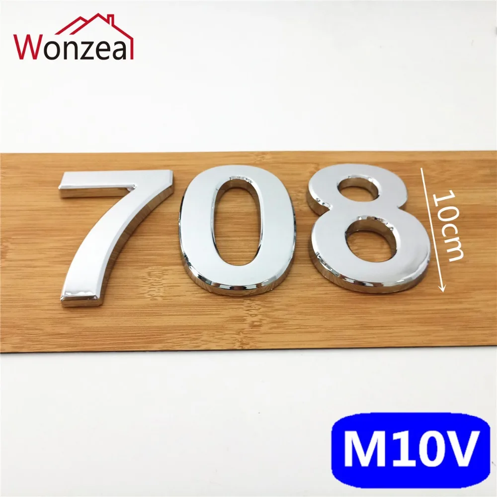 M10V亮银10cm塑料门牌=d混合708