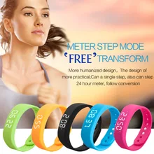 3D T5 LED Display Sports Gauge Fitness Bracelet Smart Step Tracker Smart Pedometer Man Woman Wristbands Smartband