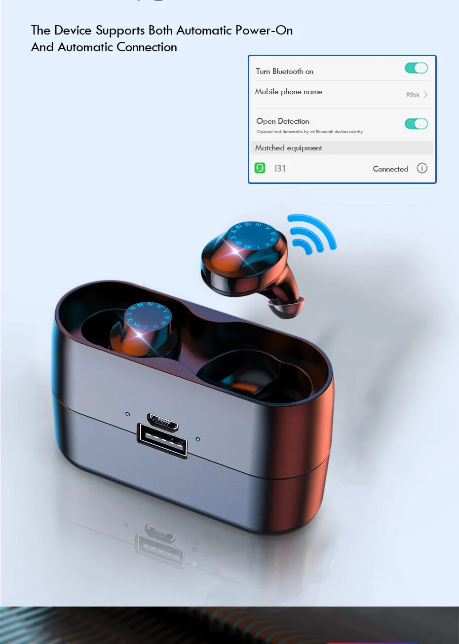 Беспроводные наушники IPX7 водонепроницаемые с сенсорным управлением 9D TWS Bluetooth 5,0 стерео наушники спортивные наушники гарнитуры с микрофоном
