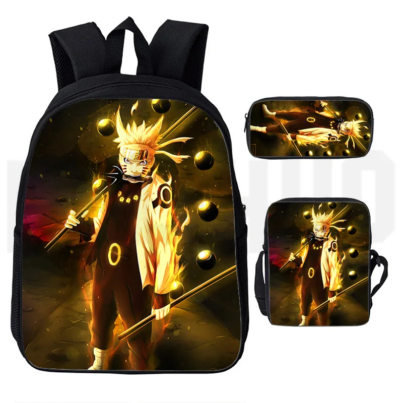 Mochila Аниме Наруто рюкзак для мужчин Akatsuki Itachi Sharingan Lunchbag ручка чехол 3D принт