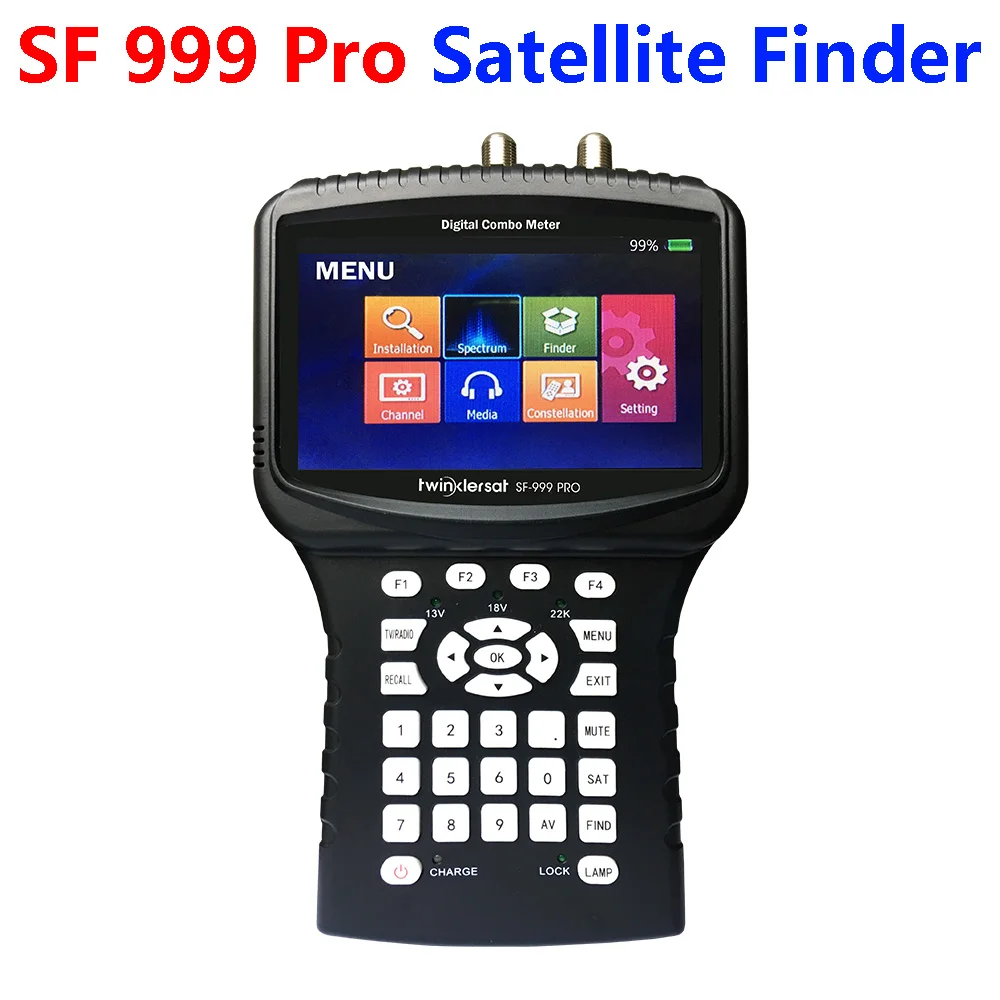 Twinkler SF-999 Pro HD комбинированный поиск Meter DVB T2 S2 C 4 3 &quotэкран спектр USB WiFi Youtube CS Newcamd