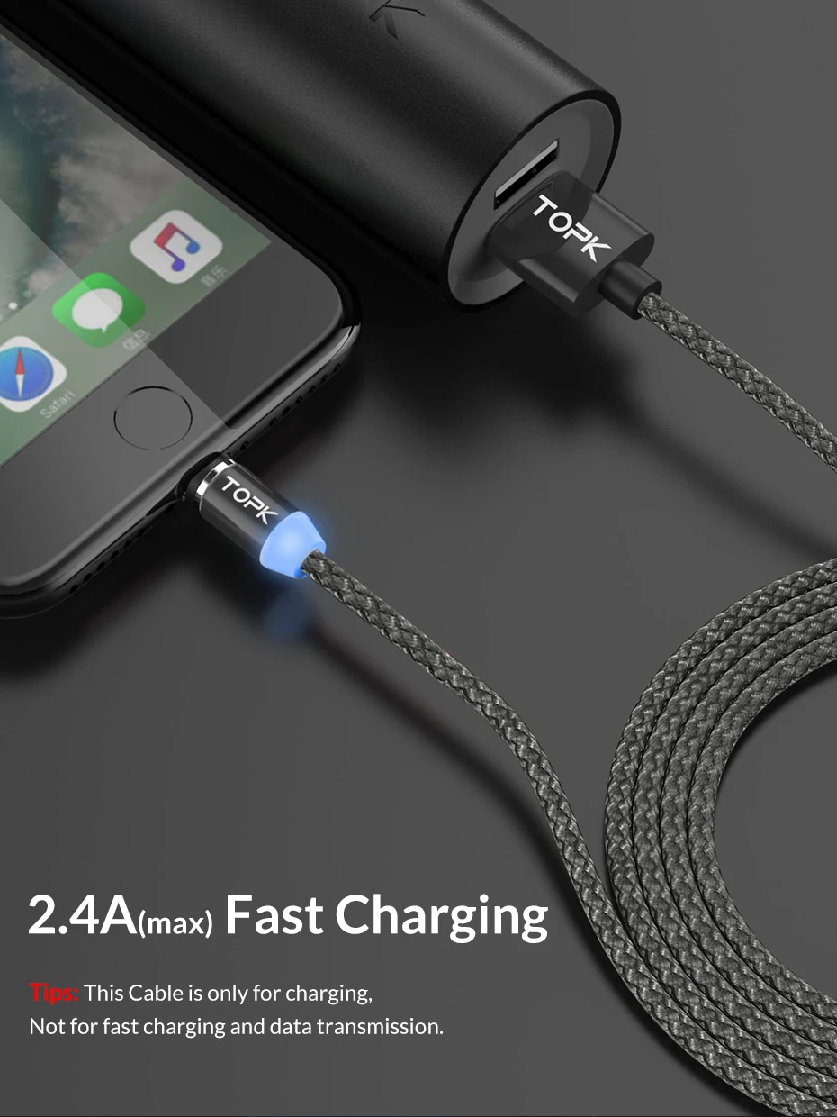 Moucit AM17 1 м светодиодный магнитный usb-кабель для iPhone Xs Max 8 7 6 и USB type C кабель и Micro usb кабель для samsung Xiaomi LG USB C