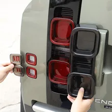 Per Land Rover Defender 2020-2022 paralume posteriore per auto indicatore di freno luce di retromarcia lampada di retromarcia annerita accessori per la copertura della lampada di coda