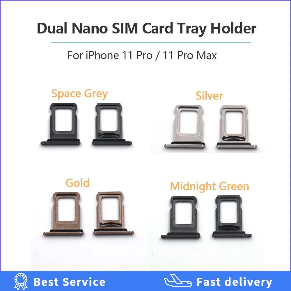 Двойной лоток для карт Nano SIM для iPhone 11 Pro Max SIM держатель для карт адаптер Разъем для iPhone 11 Pro замена