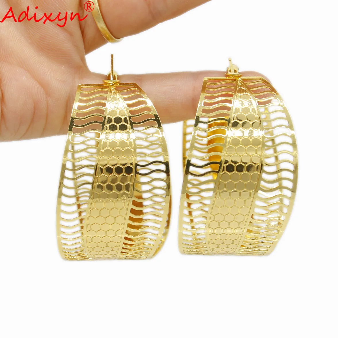 Adixyn African Hoop Earrings for Women Gold Color/copper Earrings Ethiopian Arab Middle East Jewelry Gifts N06212