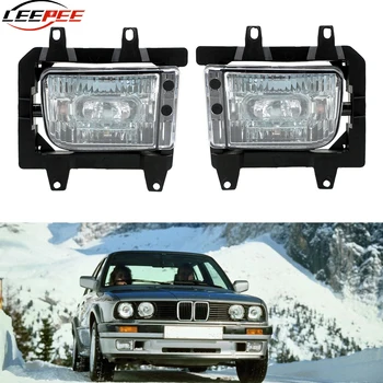 

LEEPEE Fog Light Cover For BMW E30 318 320 325 1982-1994 Car Accessories Bumper Cover Auto Lamp DRL Assembly Nno Bulbs 1PCS